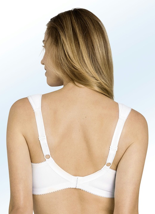 Soft-BH - Miss Mary-BH mit Elastiktüll Ansicht 3 Soft-BH - Miss Mary-BH mit Elastiktüll, in Größe 075 bis 110, in Cup G, in Farbe WEISS Ansicht 3