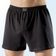 Unterwäsche - Fünferpack Boxershorts aus BIO-Baumwolle mit Eingriff, uni und meliert, in Größe 3XL (9) bis XXL (8), in Farbe 3X SCHWARZ, 2X GRAU MELIERT – Farbe 3X SCHWARZ, 2X GRAU MELIERT – Ansicht 1