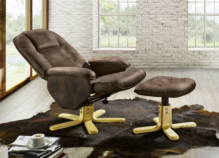 TV- & Relaxsessel - Relax-Sessel mit Hocker, in Farbe BRAUN Ansicht 1