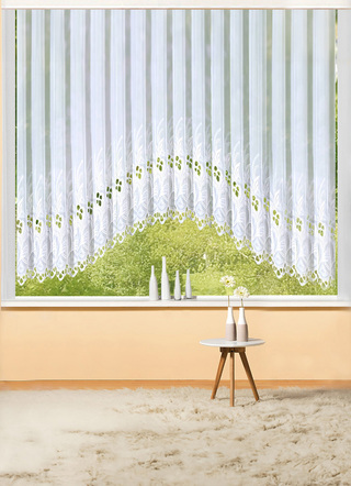 Klassisch - C-Bogen-Store mit hochwertiger Plauener Stickerei, in Größe 065 (H125xB300 cm) bis 167 (H175xB900 cm), in Farbe WEISS – Farbe WEISS – Ansicht 