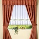 Klassisch - Querbehang mit edlem Glanz. – Farbe TERRA – Ansicht 4 Klassisch - Querbehang mit edlem Glanz., in Größe 830 (H35xB200 cm) bis 844 (H35xB750 cm), in Farbe TERRA – Farbe TERRA – Ansicht 4