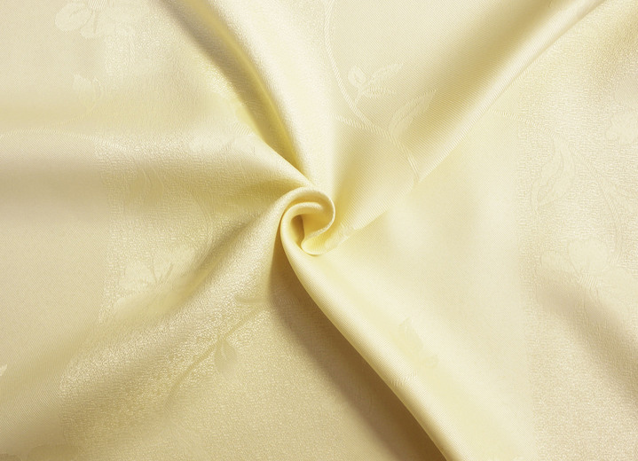 Klassisch - Exquisiter Einzelschal mit edlem Glanz Ansicht 5 Klassisch - Exquisiter Einzelschal mit edlem Glanz, in Größe 364 (H150xB132 cm) bis 899 (2er-Pack Raffhalter, ca. 60 cm), in Farbe TERRA Ansicht 5
