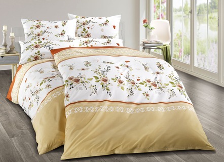 Bettwäschegarnituren - Jersey  Bettwäsche-Garnitur aus 100% Baumwolle, in Größe 111 (40/80 cm + 135/200 cm) bis 412 (4-teiliges Sparset: 2x 80/80 cm + 2x 135/200 cm), in Farbe LILA – Farbe TERRA – Ansicht 