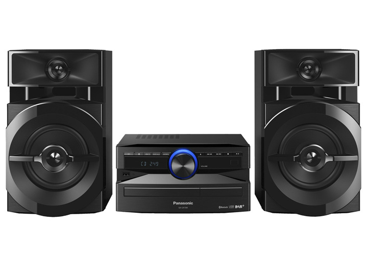 Modern - Panasonic Stereoanlage SC-UX104 Ansicht 2 Modern - Panasonic Stereoanlage SC-UX104, in Farbe SCHWARZ Ansicht 2