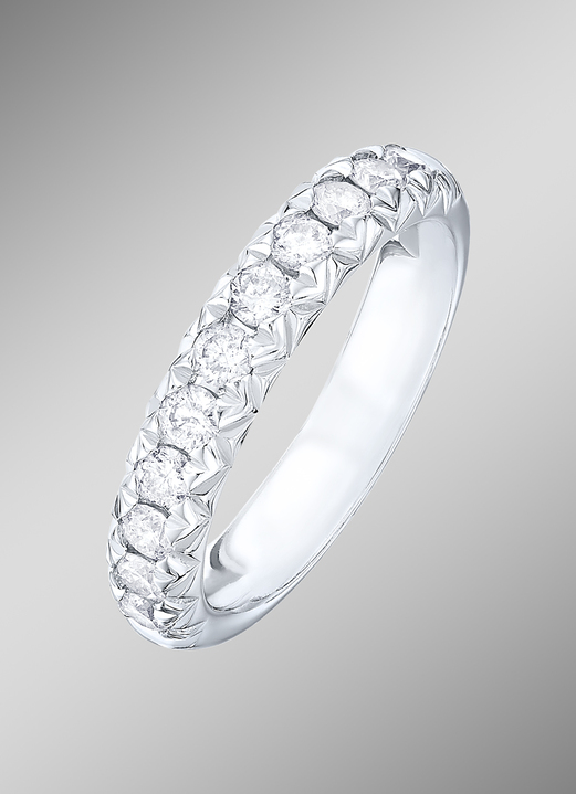 mit Diamanten - Memoire-Brillantring in verschiedenen Karatgewichten, in Größe 160 bis 220, in Farbe  Ansicht 3