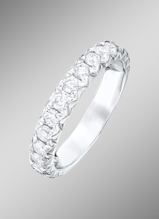 mit Diamanten - Memoire-Brillantring in verschiedenen Karatgewichten, in Größe 160 bis 220, in Farbe  Ansicht 4