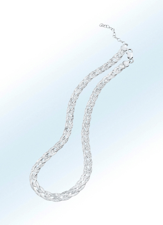 Halsketten & Armbänder - Diamantierte Zopf -Geflechtkette, in Farbe
