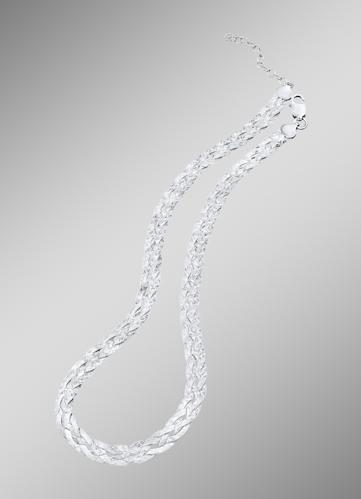 Halsketten & Armbänder - Diamantierte Zopf-Geflechtkette, in Farbe