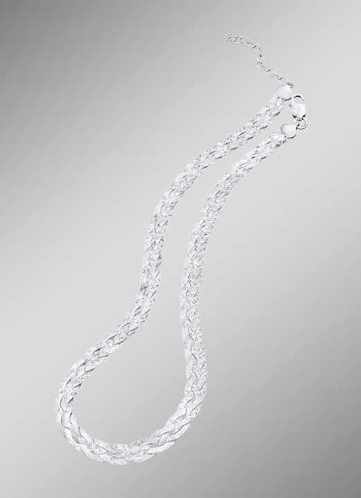 Schmuck & Uhren - Diamantierte Zopf-Geflechtkette, in Farbe  Ansicht 1