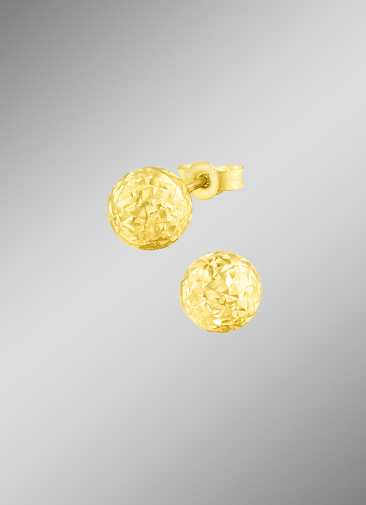 ohne Steine / mit Zirkonia - Diamantierte Ohrstecker, in Farbe , in Ausführung ø 4,0 mm Ansicht 3