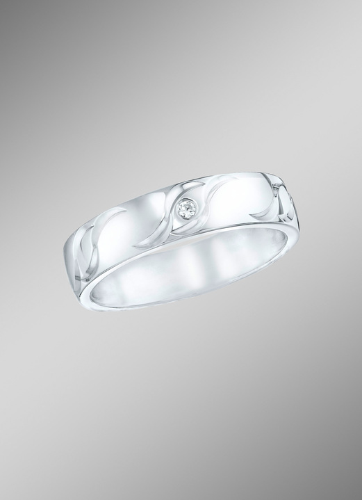 Trauringe - Trauringe mit Wellengravur, in Größe 160 bis 240, in Farbe , in Ausführung ohne synth. Zirkonia Ansicht 3