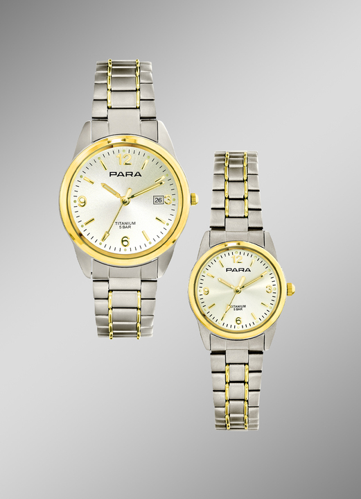 Quartzuhren - Klassische Partneruhren der Marke Para, in Farbe , in Ausführung Damenuhr Ansicht 2
