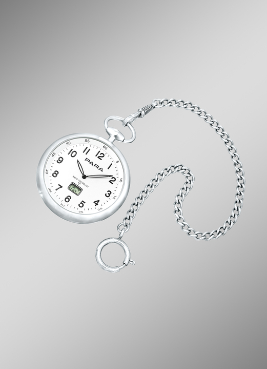 Accessoires - Funk-Taschenuhr der Marke Para mit Uhrenkette, in Farbe
