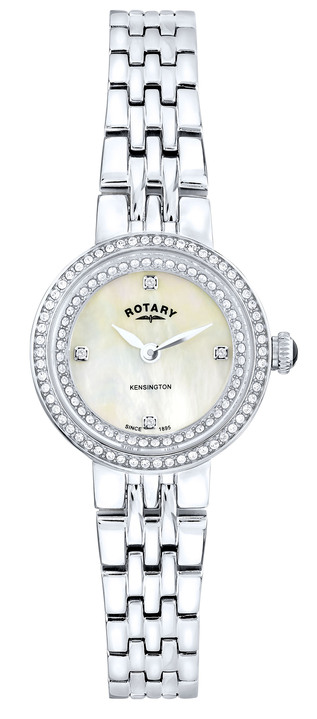 Quartzuhren - Damenuhren aus der Serie Kensington der Marke Rotary, in Farbe SILBER, in Ausführung Weiß Ansicht 2