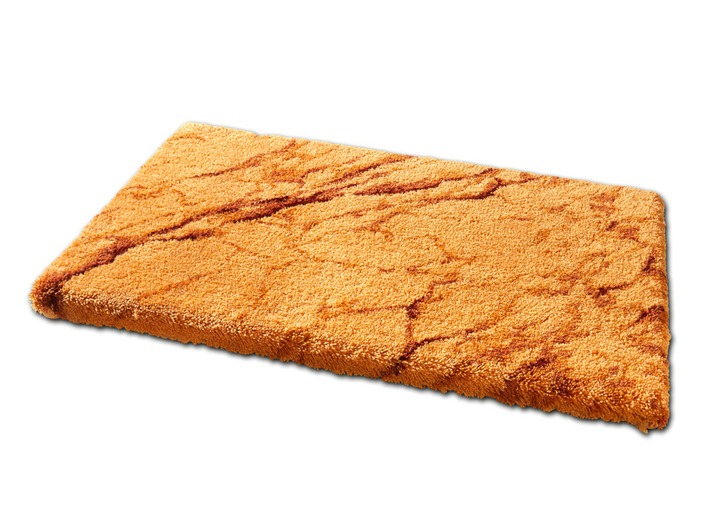 Badgarnituren - Badgarnitur von Grund mit Marmor-Dessin Ansicht 6 Badgarnituren - Badgarnitur von Grund mit Marmor-Dessin, in Größe 100 (Vorleger halbrund, 50x 80 cm) bis 112 (Motiv-WC-Deckelbezug, 47x 50 cm), in Farbe WEISS Ansicht 6