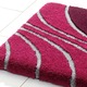 Badgarnituren - Badgarnitur mit Hoch-Tief-Effekt – Farbe BORDEAUX Badgarnituren - Badgarnitur mit Hoch-Tief-Effekt, in Größe 100 (Vorleger halbrund, 50/ 80 cm) bis 112 (WC-Deckelbezug), in Farbe BORDEAUX