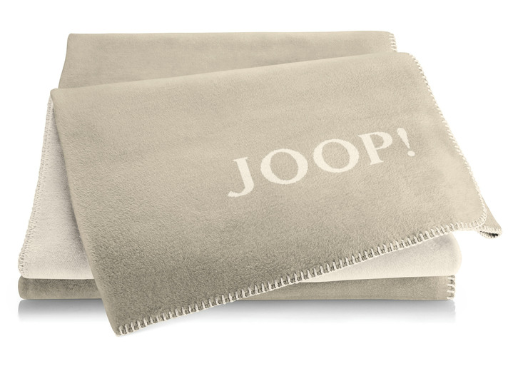 Decken - Zweifarbige Kuscheldecke aus der exklusiven JOOP!-Kollektion, in Farbe SAND Ansicht 1