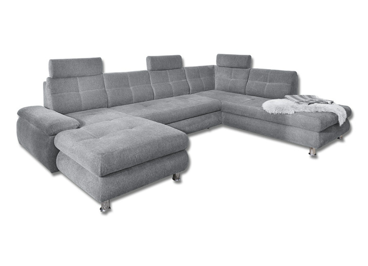 Funktions-Polstermöbel - Formschöne Wohnlandschaft mit Funktion, in Farbe GRAU Ansicht 1