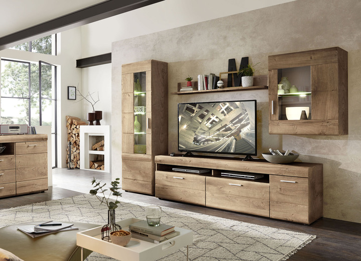 Wohnwand Mit Softclose Und Glasboden Mit Led Beleuchtung Wohnzimmer Brigitte Hachenburg