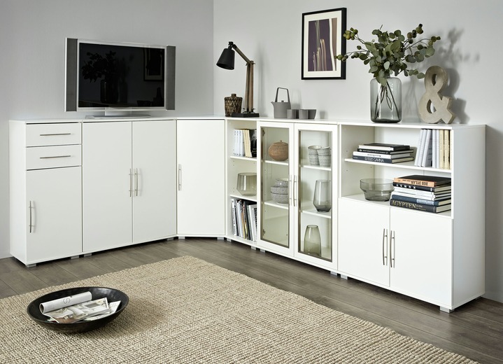 Sideboards & Kommoden - Individuell stellbares Möbelprogramm in verschiedenen Ausführungen, in Farbe WEISS, in Ausführung Regal Ansicht 1