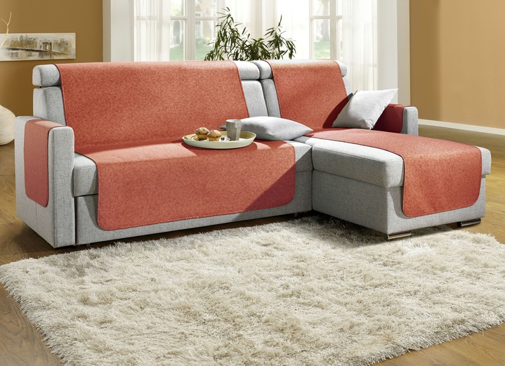 Sessel- & Sofaüberwürfe - Sessel-,Couch- und Armlehnenschoner mit Bandeinfassung, in Größe 101 (Sesselschoner, 50x150 cm) bis 865 (2 Armlehnenschoner, 50x 70 cm), in Farbe NUSS Ansicht 22