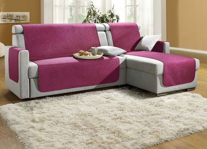 Sessel- & Sofaüberwürfe - Sessel-,Couch- und Armlehnenschoner mit Bandeinfassung, in Größe 101 (Sesselschoner, 50x150 cm) bis 865 (2 Armlehnenschoner, 50x 70 cm), in Farbe NUSS Ansicht 25