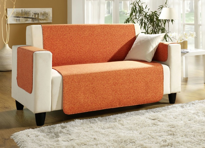 Sessel- & Sofaüberwürfe - Sessel-,Couch- und Armlehnenschoner mit Bandeinfassung, in Größe 101 (Sesselschoner, 50x150 cm) bis 865 (2 Armlehnenschoner, 50x 70 cm), in Farbe NUSS Ansicht 17