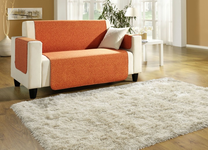 Sessel- & Sofaüberwürfe - Sessel-,Couch- und Armlehnenschoner mit Bandeinfassung, in Größe 101 (Sesselschoner, 50x150 cm) bis 865 (2 Armlehnenschoner, 50x 70 cm), in Farbe NUSS Ansicht 11