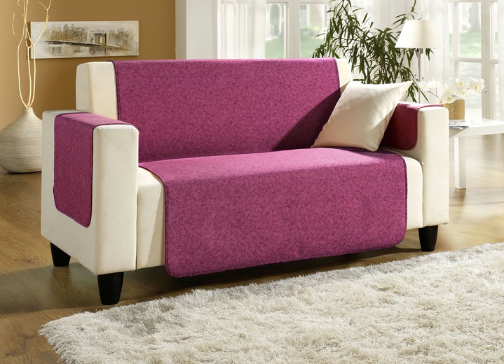 Sessel- & Sofaüberwürfe - Sessel-,Couch- und Armlehnenschoner mit Bandeinfassung, in Größe 101 (Sesselschoner, 50x150 cm) bis 865 (2 Armlehnenschoner, 50x 70 cm), in Farbe NUSS Ansicht 26