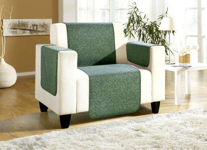 Sessel- & Sofaüberwürfe - Sessel-,Couch- und Armlehnenschoner mit Bandeinfassung, in Größe 101 (Sesselschoner, 50x150 cm) bis 865 (2 Armlehnenschoner, 50x 70 cm), in Farbe NUSS Ansicht 20