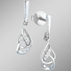 Platin - Nostalgische Ohrstecker aus Platin – Ansicht 1 Platin - Nostalgische Ohrstecker aus Platin, in Farbe  – Ansicht 1