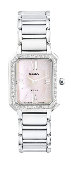 Seiko - Solar-Damenuhr mit Swarovski-Kristalle Ansicht 2 Seiko - Solar-Damenuhr mit Swarovski-Kristalle, in Farbe  Ansicht 2