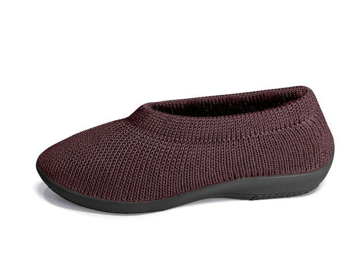 Komfortschuhe - Ballerina mit elastischem Einschlupf, in Größe 036 bis 042, in Farbe BEIGE Ansicht 4