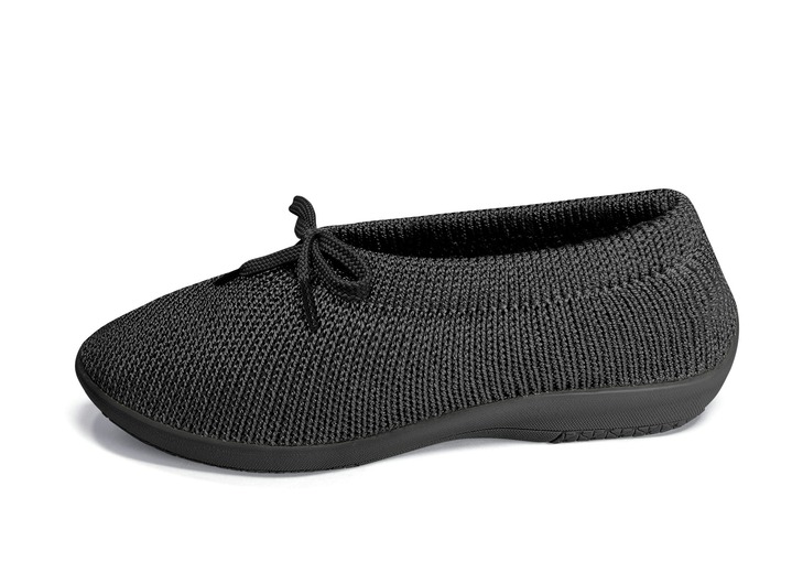 Komfortschuhe - Ballerina mit elastischem Einschlupf und Schnürung, in Größe 036 bis 042, in Farbe BEIGE Ansicht 3