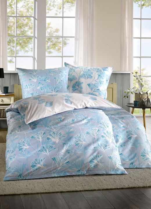 Bettwäschegarnituren - Mako-Satin Bettwäsche-Garnitur, in Größe 111 (40/80 cm + 135/200 cm) bis 115 (80/80 cm + 155/220 cm), in Farbe GRAU Ansicht 5