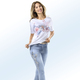Hosen - Edel-Jeans mit funkelnden Pailetten – Farbe HELLBLAU – Ansicht 2 Hosen - Edel-Jeans mit funkelnden Pailetten, in Größe 017 bis 050, in Farbe HELLBLAU – Farbe HELLBLAU – Ansicht 2
