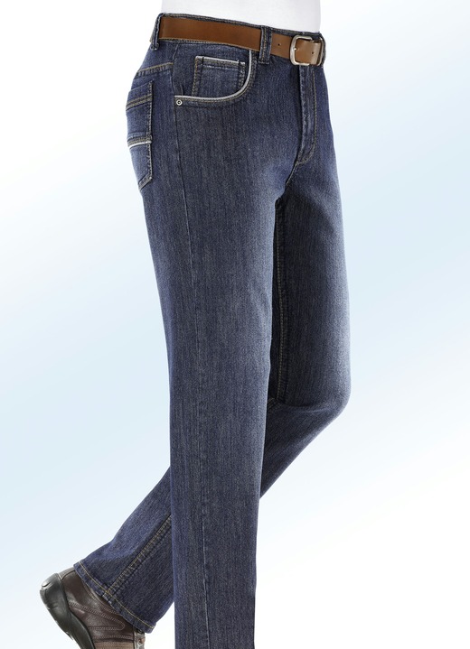 Hosen - Jeans mit modischen Details in 3 Farben, in Größe 024 bis 060, in Farbe JEANSBLAU Ansicht 1