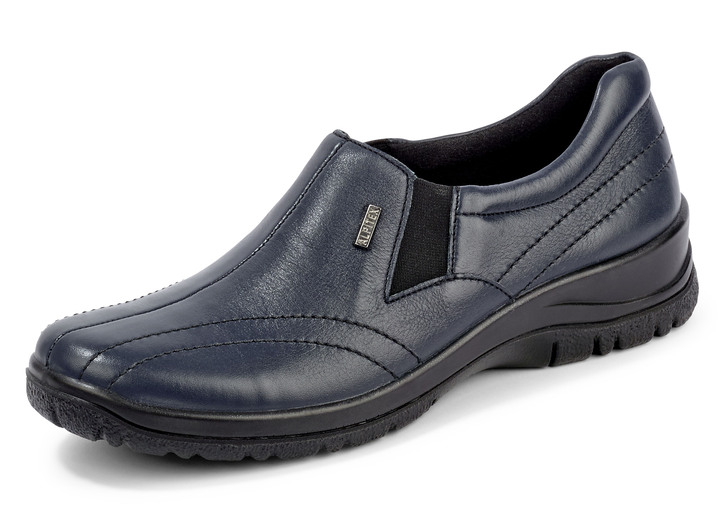 Komfortschuhe - Slipper mit Klimamembrane, in Größe 036 bis 042, in Farbe MARINE