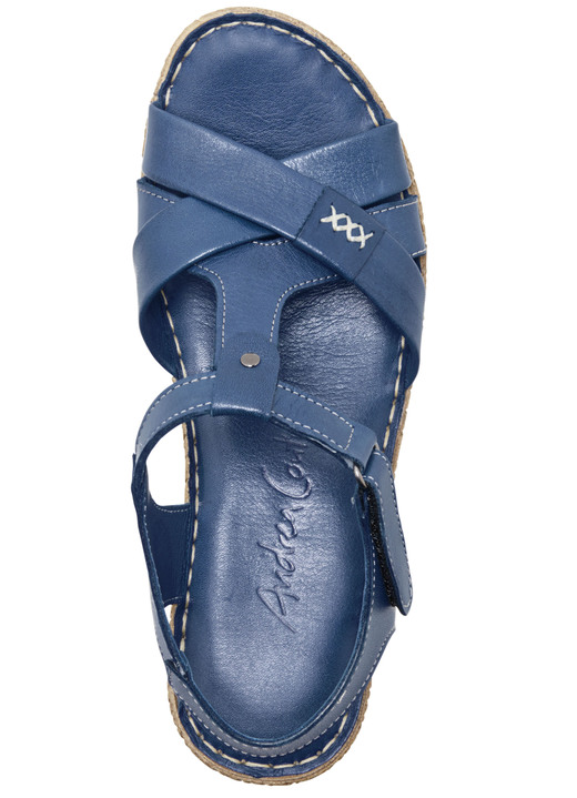 Sandaletten & Pantoletten - Andrea Conti Stegspangen-Sandale aus Rind-Nappaleder, in Größe 036 bis 042, in Farbe JEANS Ansicht 3