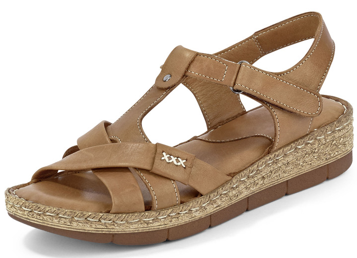 Sandaletten & Pantoletten - Andrea Conti Stegspangen-Sandale aus Rind-Nappaleder, in Größe 036 bis 042, in Farbe JEANS Ansicht 8