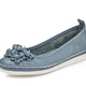 Slipper & Schnürschuhe - Andrea Conti Mokassin-Slipper mit frechen Lederblüten, in Größe 036 bis 043, in Farbe JEANSBLEU – Farbe JEANSBLEU – Ansicht 1