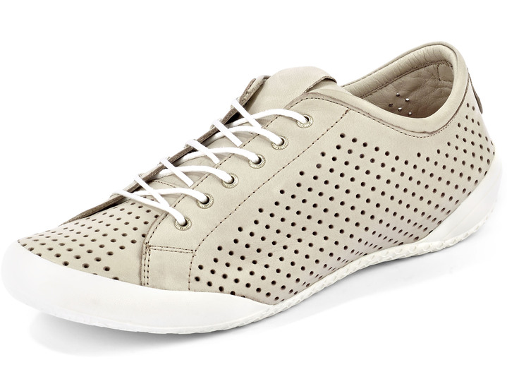Slipper & Schnürschuhe - Andrea Conti, sommerliche Damen-Schnürschuhe, mit herausnehmbarem Fußbett, in Größe 036 bis 042, in Farbe KIESEL Ansicht 1