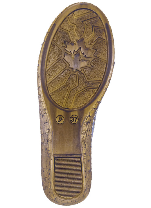 Komfortschuhe - Gemini, sommerliche Damen-Sandaletten, Weite G, mit Gummizug, in Größe 036 bis 042, in Farbe JEANS Ansicht 3