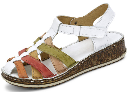 Gemini Riemchen-Sandalette mit dezenter Knitter-Struktur