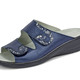 Komfortschuhe - Mubb, bequeme Damen-Pantoletten, Weite H, mit herausnehmbarem Fußbett, in Größe 036 bis 042, in Farbe STAHLBLAU – Farbe STAHLBLAU – Ansicht 1
