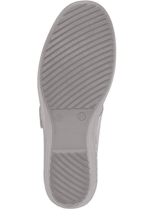 Komfortschuhe - Gemini Slipper aus weichem Rindleder, in Größe 036 bis 042, in Farbe KIESEL Ansicht 4