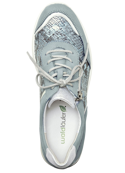 Komfortschuhe - Waldläufer, bequeme Damen-Schnürschuhe, Weite H, mit herausnehmbarem Fußbett, in Größe 4 1/2 bis 9, in Farbe BLEU-MATTSILBER Ansicht 3