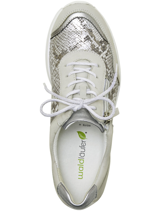 Komfortschuhe - Waldläufer, bequeme Damen-Schnürschuhe, Weite H, mit herausnehmbarem Fußbett, in Größe 4 1/2 bis 9, in Farbe EISGRAU-SILBER Ansicht 3