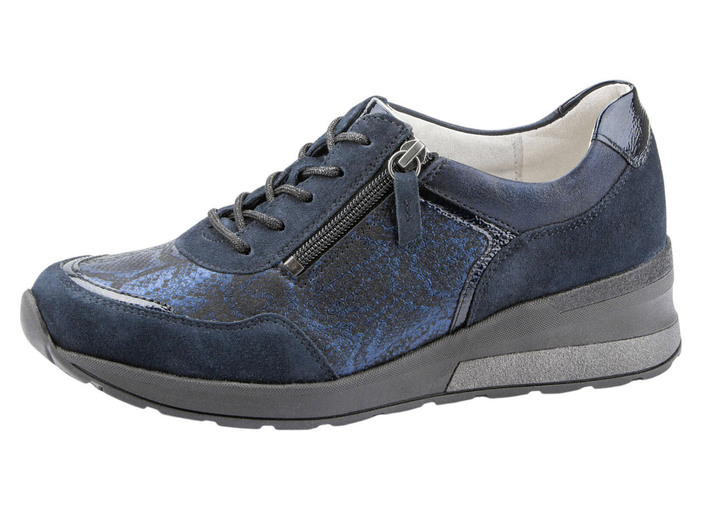 Komfortschuhe - Waldläufer, bequeme Damen-Schnürschuhe, Weite H, mit herausnehmbarem Fußbett, in Größe 4 1/2 bis 9, in Farbe BLEU-MATTSILBER Ansicht 10