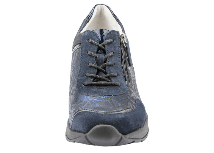 Komfortschuhe - Waldläufer, bequeme Damen-Schnürschuhe, Weite H, mit herausnehmbarem Fußbett, in Größe 4 1/2 bis 9, in Farbe BLEU-MATTSILBER Ansicht 12